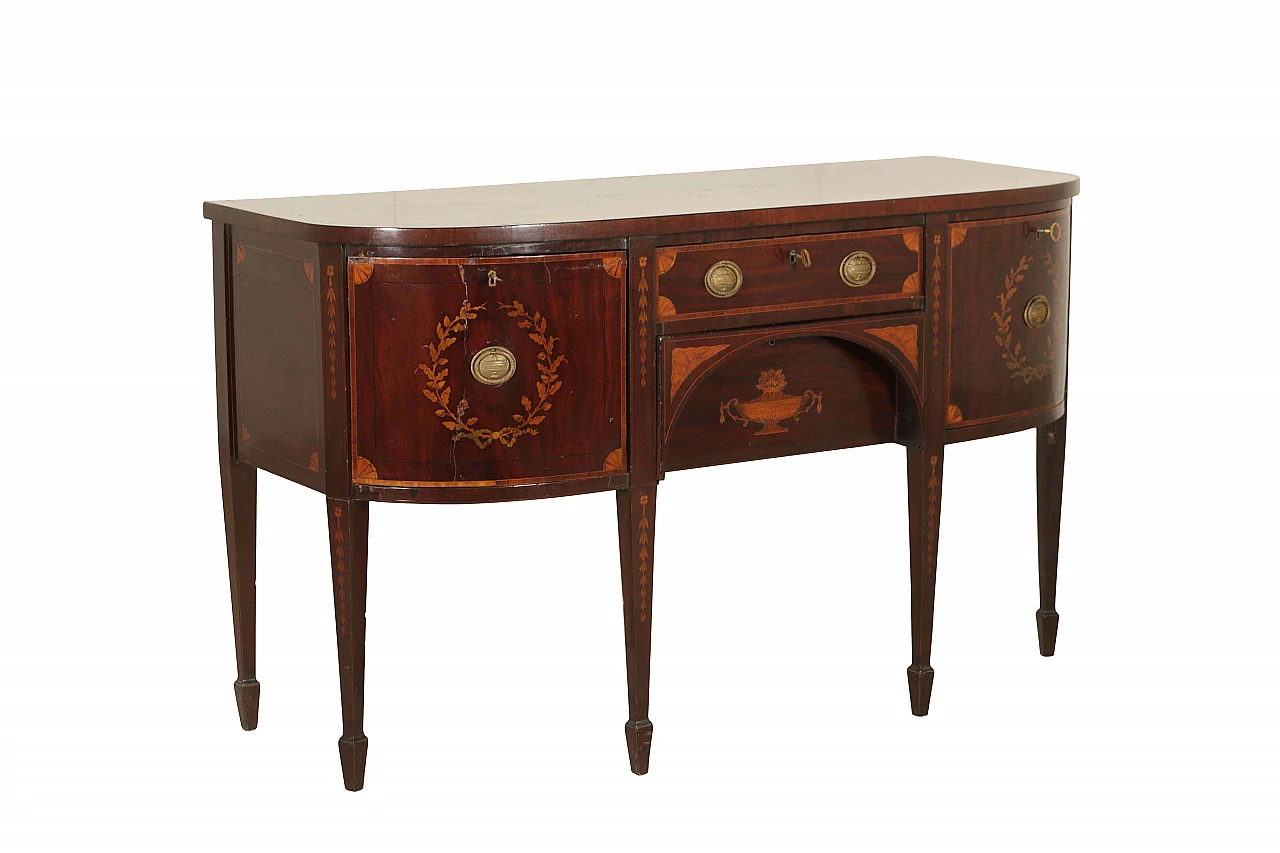 Credenza lastronata inglese in Mogano, fine '800 1088246