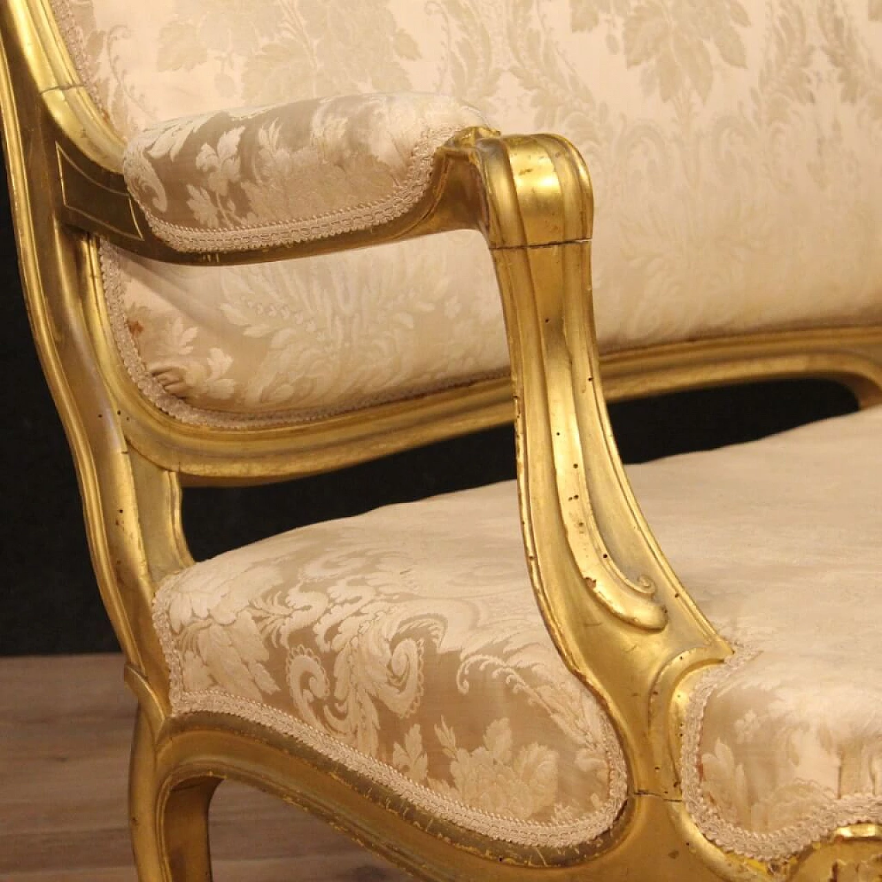 Golden French sofa in Louis XV style 1088620