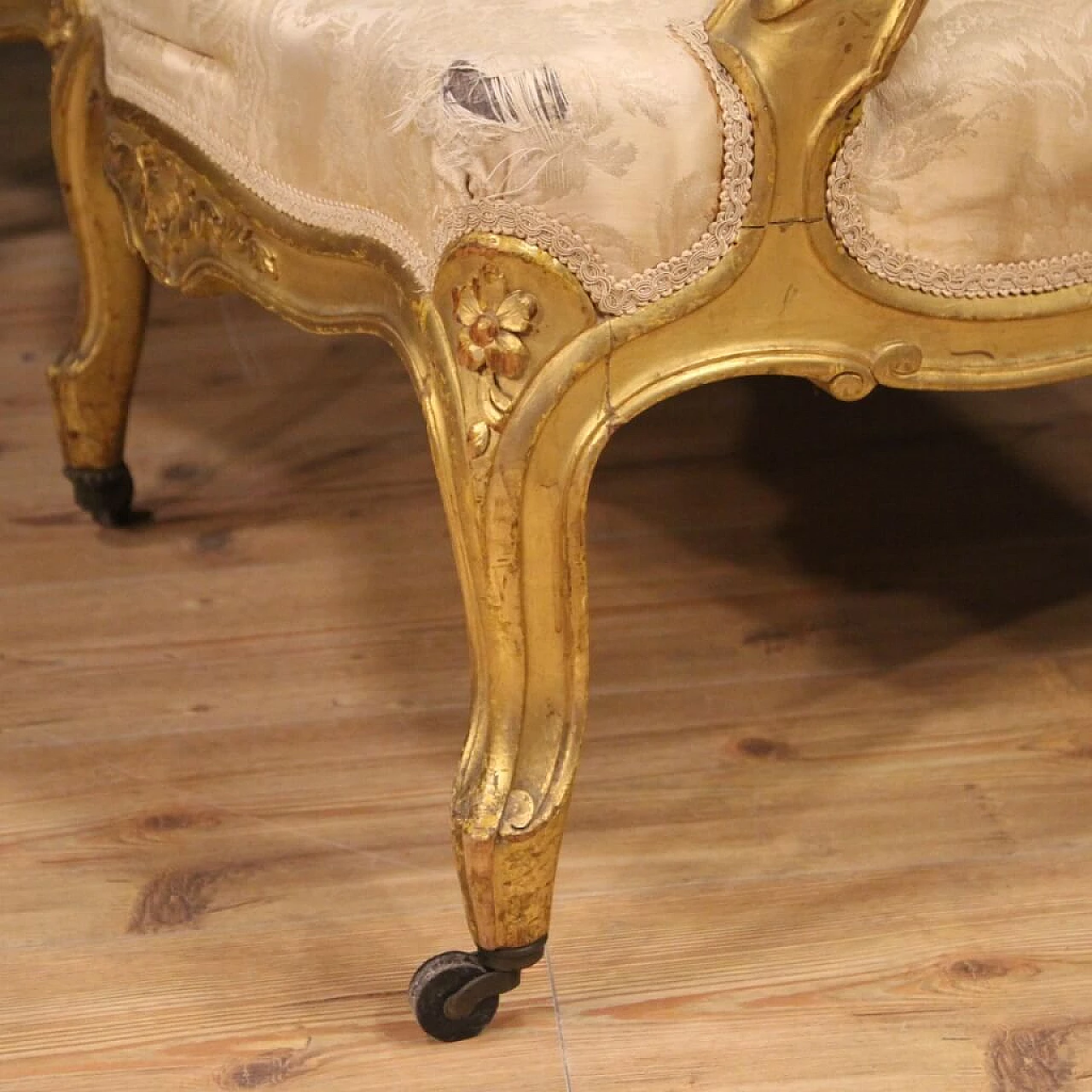 Golden French sofa in Louis XV style 1088623