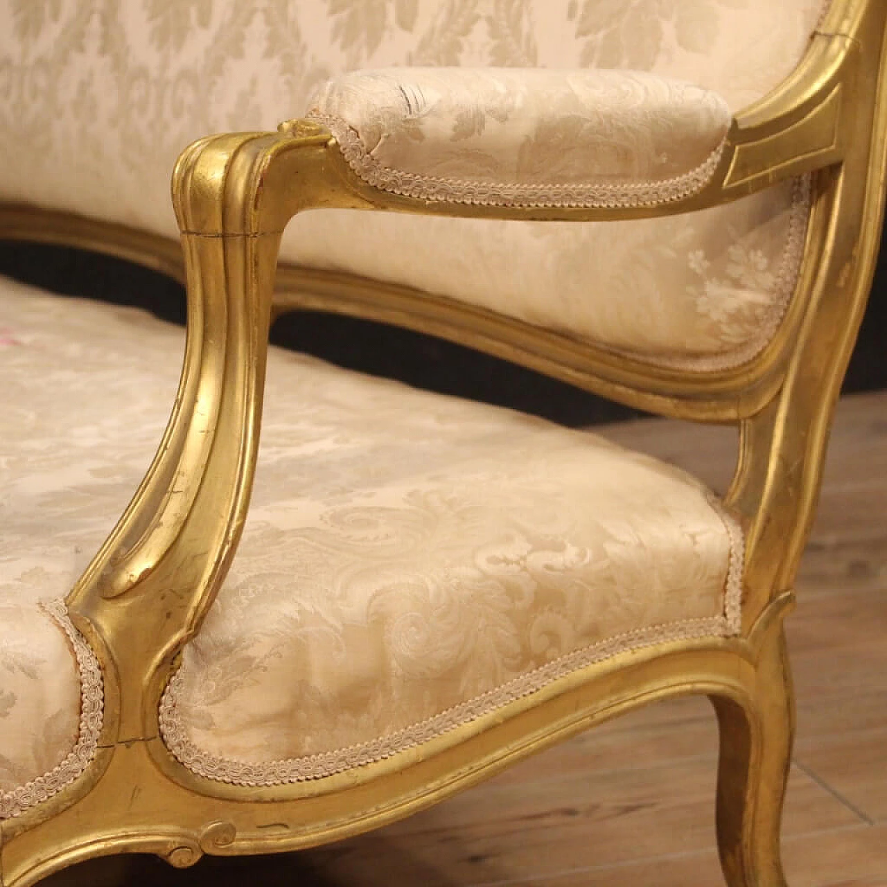 Golden French sofa in Louis XV style 1088624