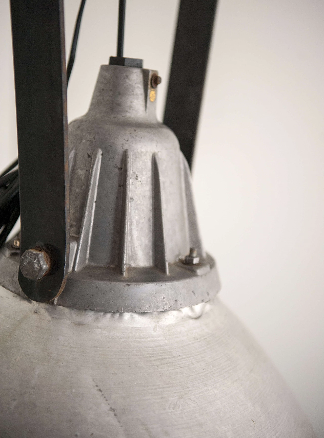 Aluminium industrial ceiling lamp, 1950s 1088648