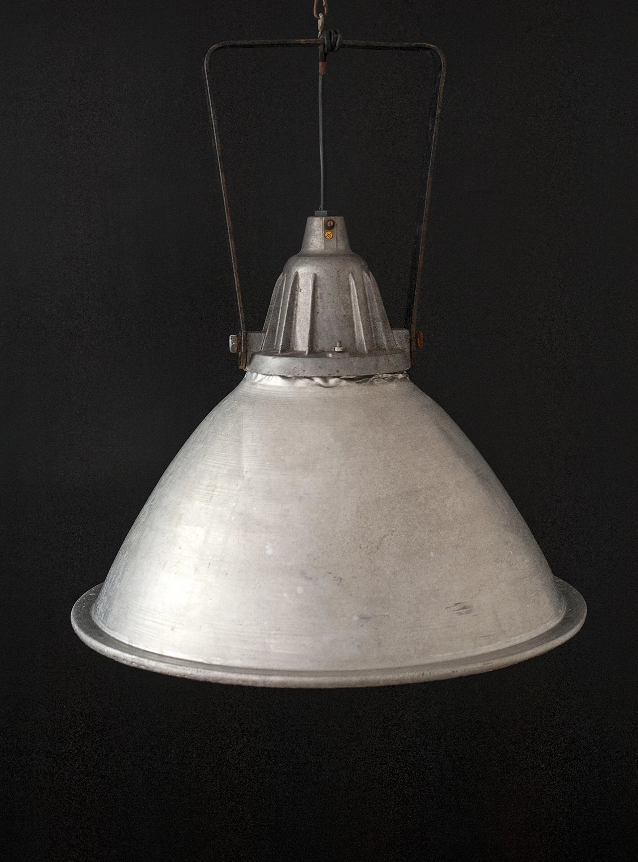 Aluminium industrial ceiling lamp, 1950s 1088653