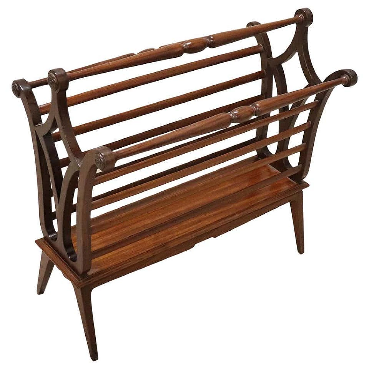 Mahogany wooden magazine rack, 1960s 1088890