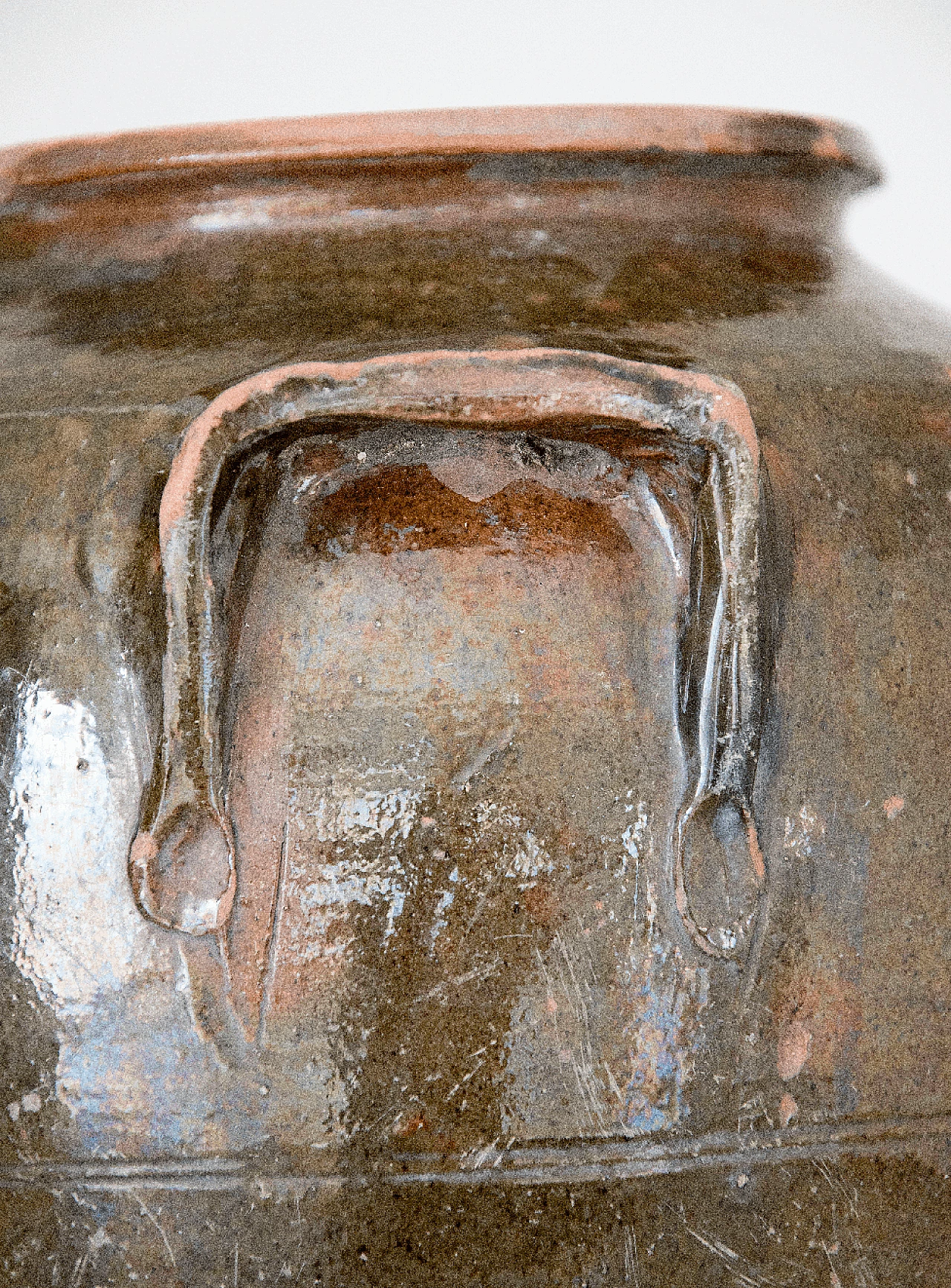 Green glazed terracotta vase 1088964