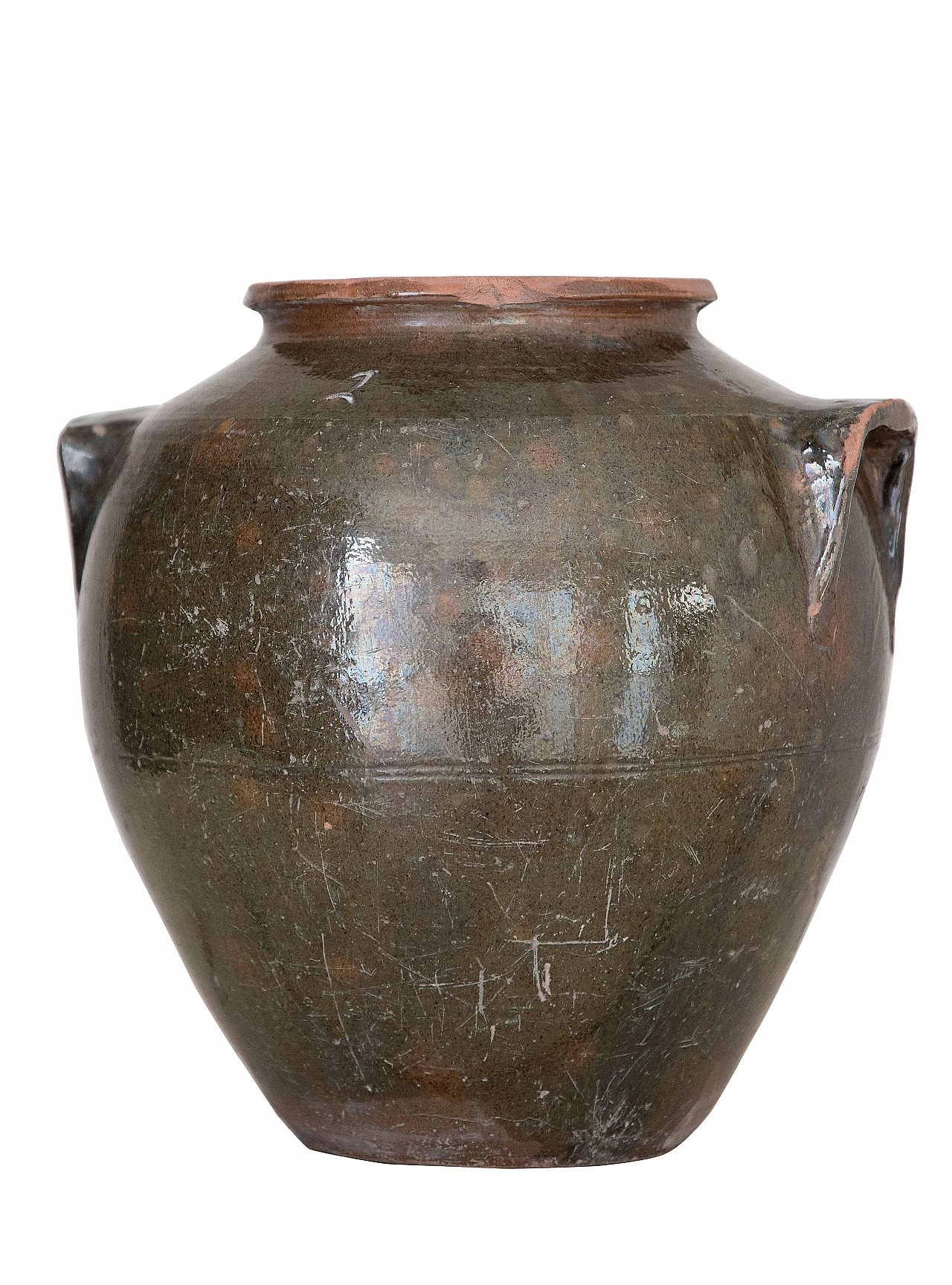 Green glazed terracotta vase 1089085
