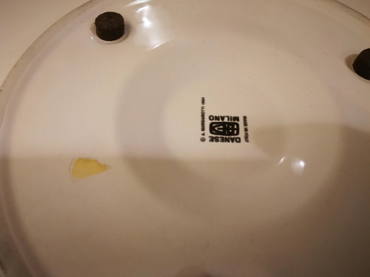 Posacenere bianco Barbados, di Angelo Mangiarotti per Danese, medio 1089179