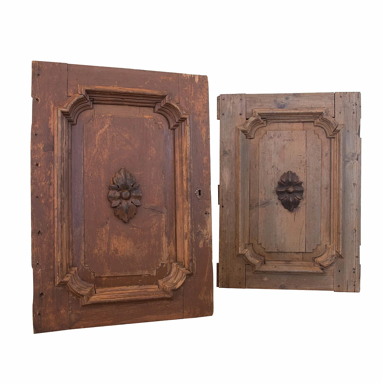 Pair of antique decorative wooden panels, mid 18th century 1089218