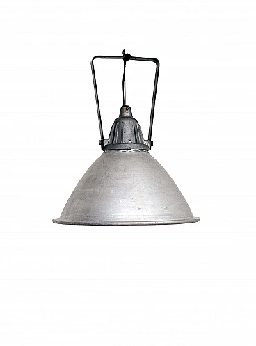 Aluminium industrial ceiling lamp, 1950s