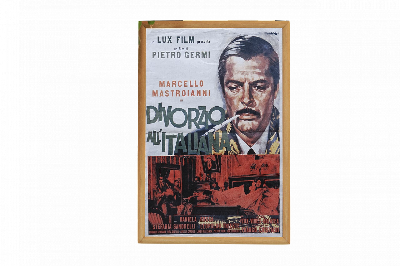 Poster cinematografico "Divorzio all'italiana" Sophia Loren e Marcello Mastroianni, 1961 1089670