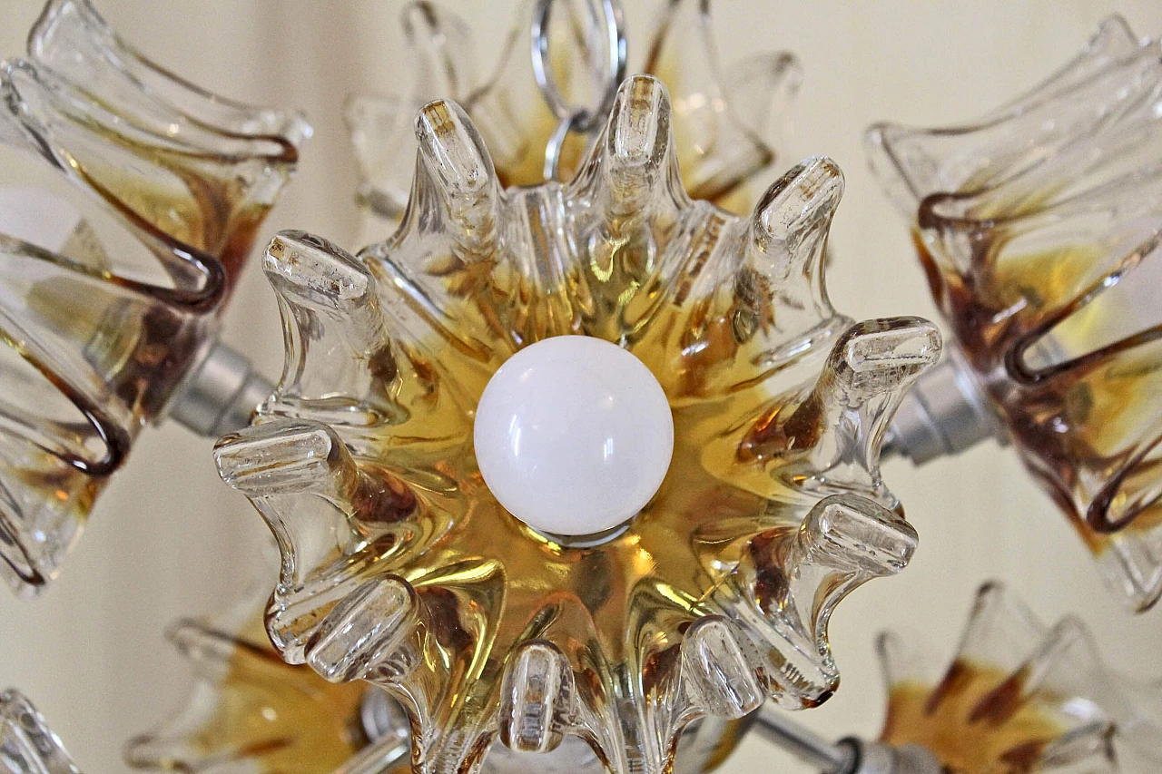 Chandelier in Murano glass, Nason style for Mazzega, 70s 1089919