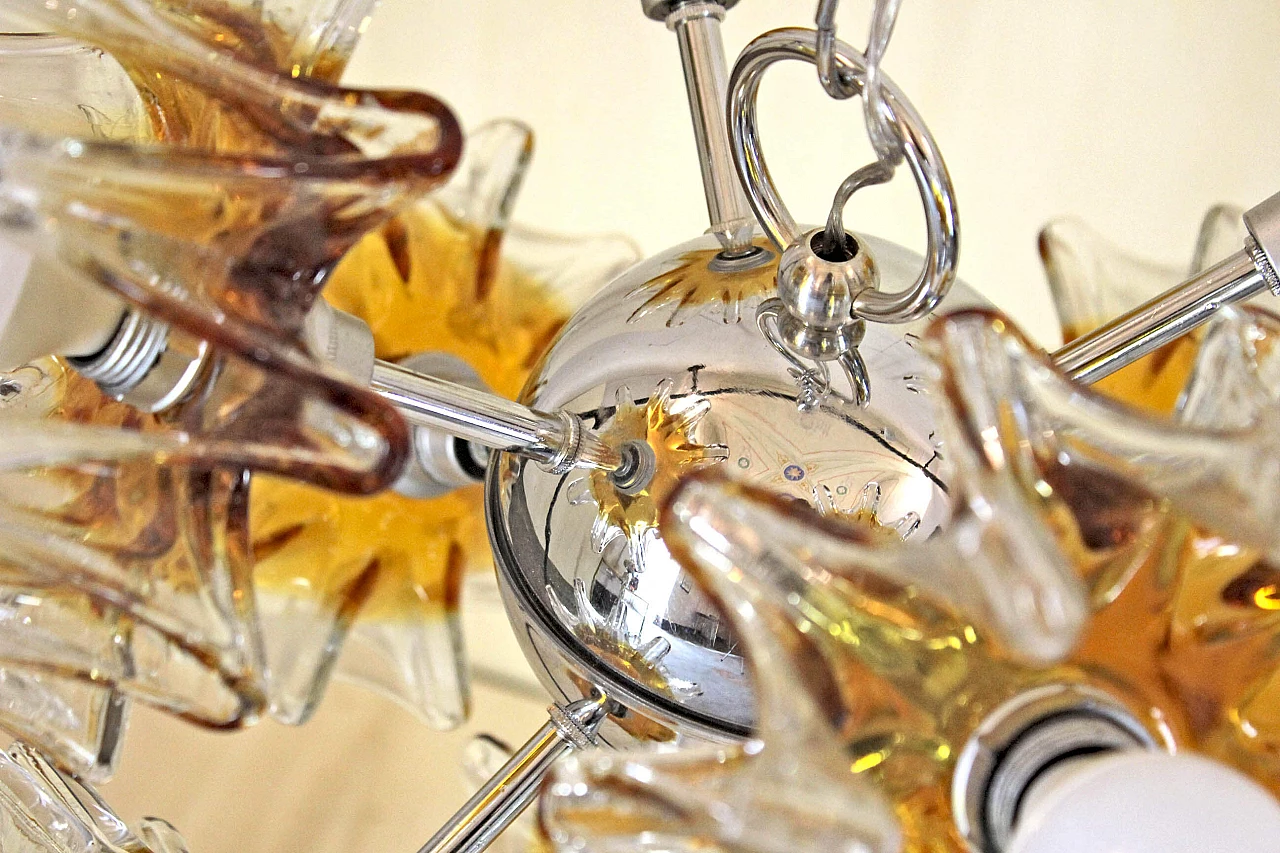 Chandelier in Murano glass, Nason style for Mazzega, 70s 1089921