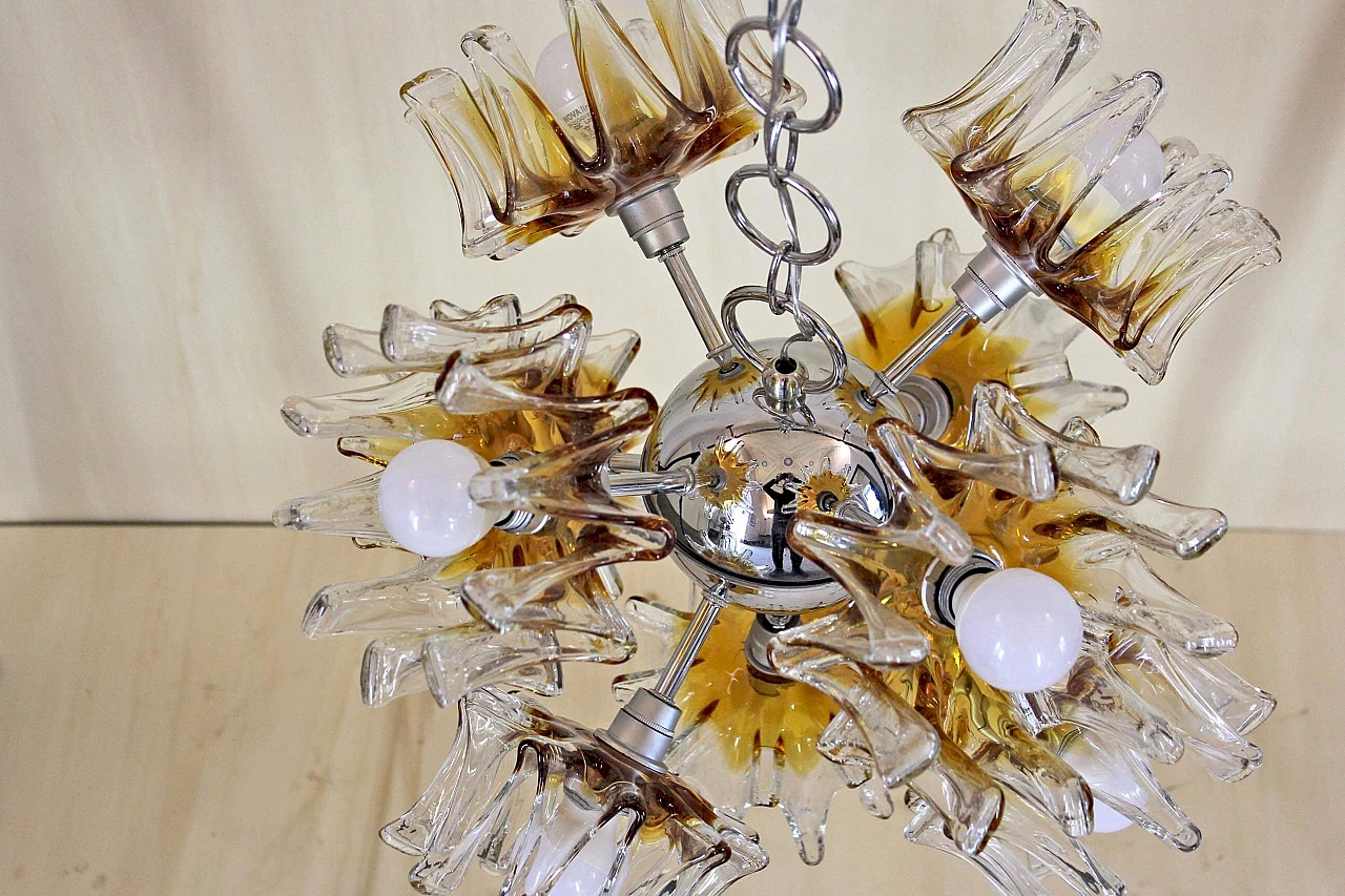 Chandelier in Murano glass, Nason style for Mazzega, 70s 1089922