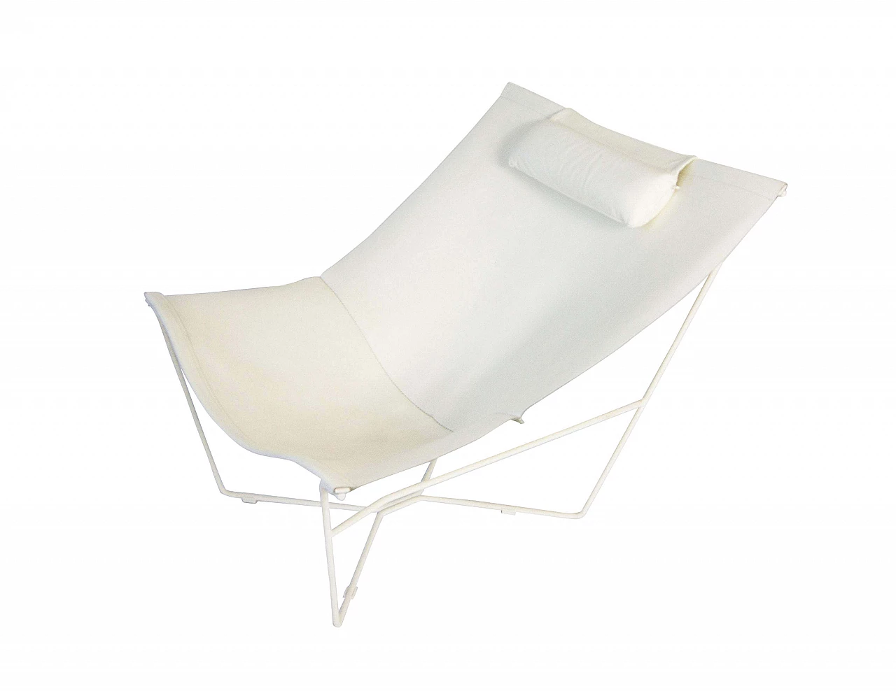 Semana slingback white leather armchair, David Weeks for Habitat UK 1090047