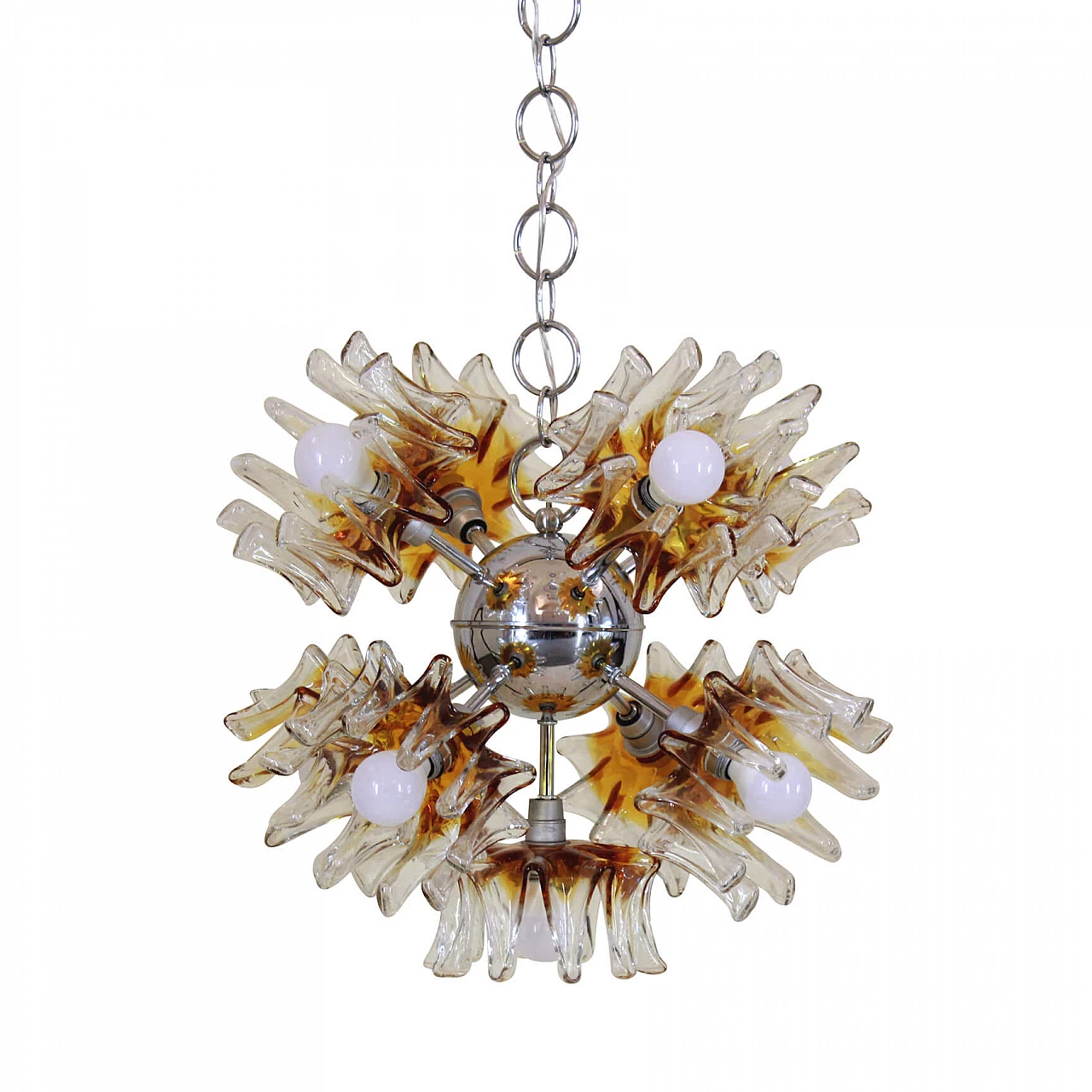 Chandelier in Murano glass, Nason style for Mazzega, 70s 1090055