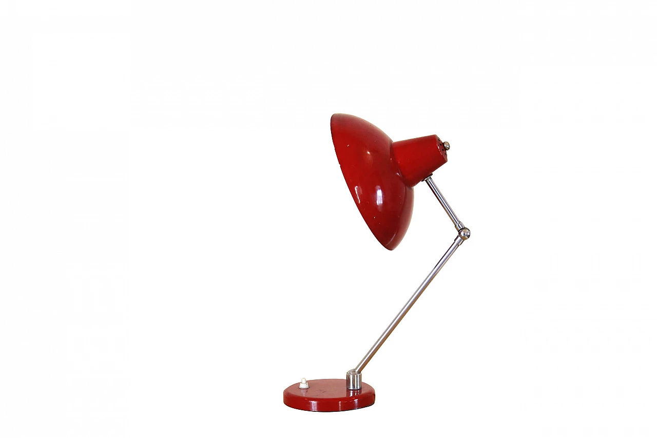 Red Bauhaus style table lamp, 1940s 1090197