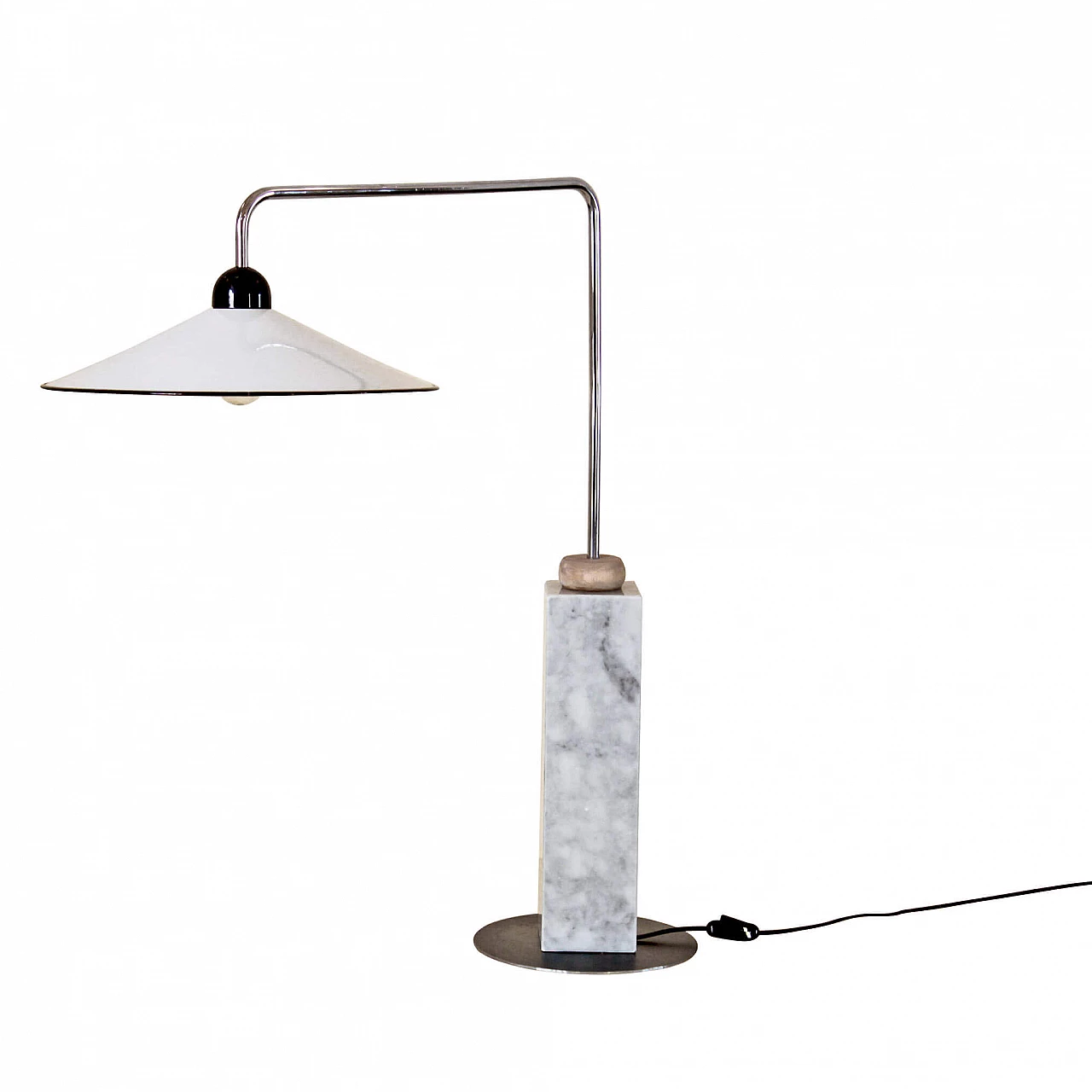 Lampada orientabile con base in marmo di Carrara, anni '50 1090199