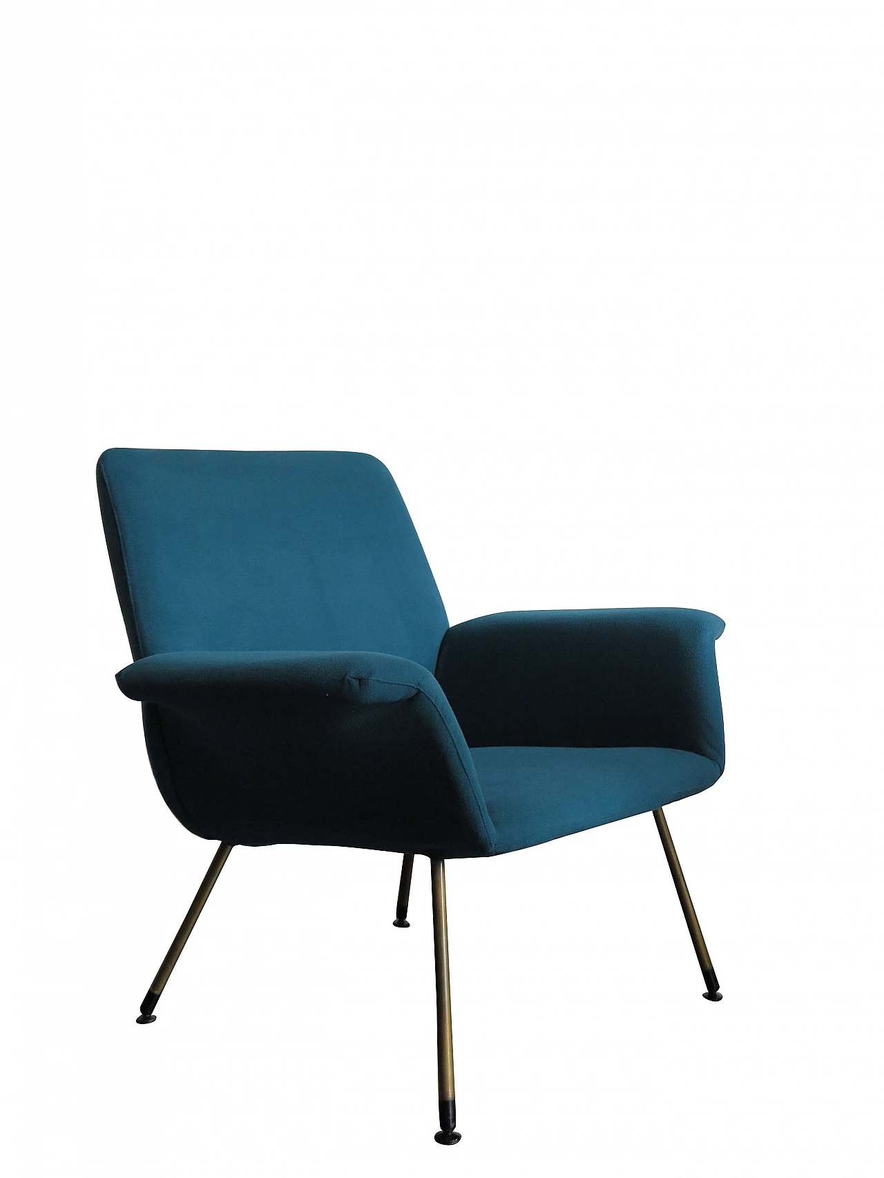 Armchair with brass details, Augusto Bozzi for Saporiti Italia 1090503