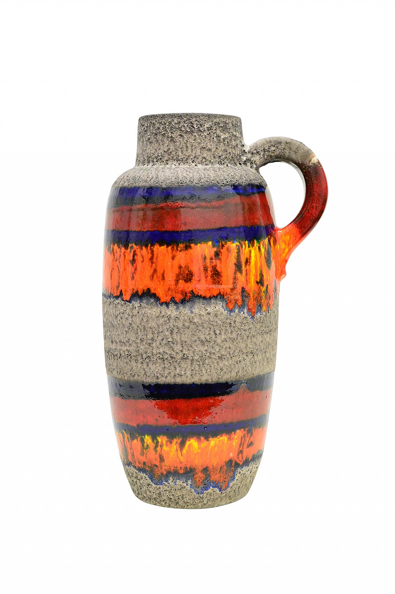 Grande vaso portaombrelli in ceramica Fat Lava, Germania, anni '70 1090790