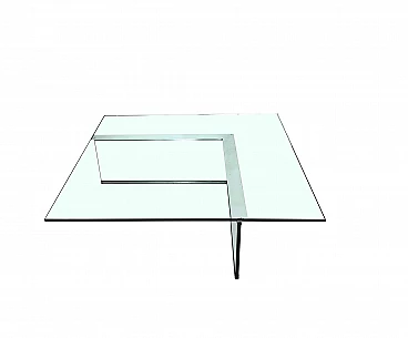 Glass coffee table, style Fontana 70s
