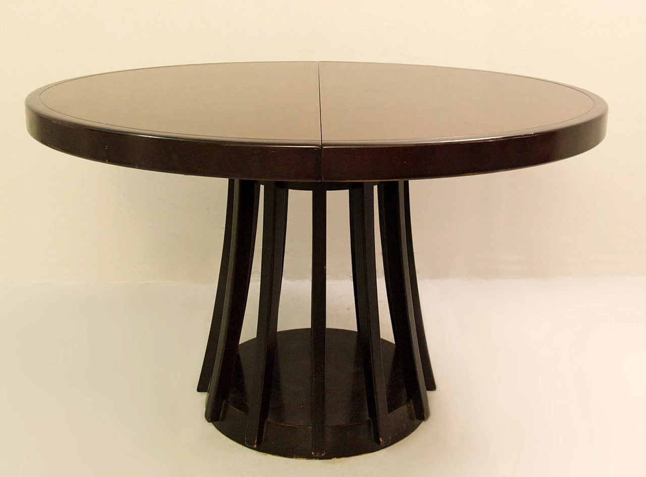 Extending mahogany table by Angelo Mangiarotti for La fonte dei mobili, 1972 1091092