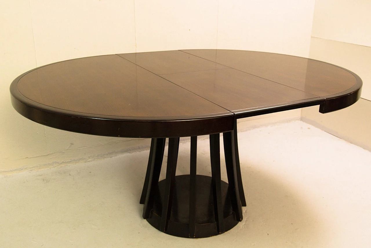 Extending mahogany table by Angelo Mangiarotti for La fonte dei mobili, 1972 1091096