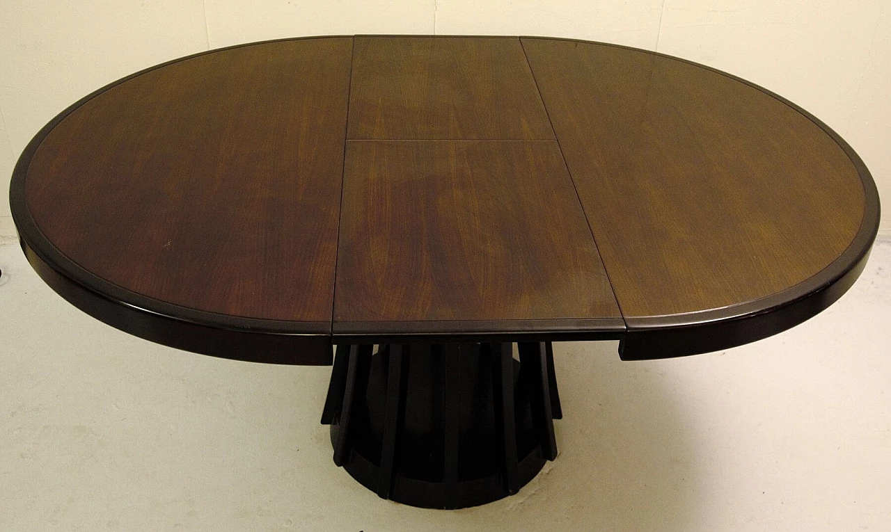 Extending mahogany table by Angelo Mangiarotti for La fonte dei mobili, 1972 1091097