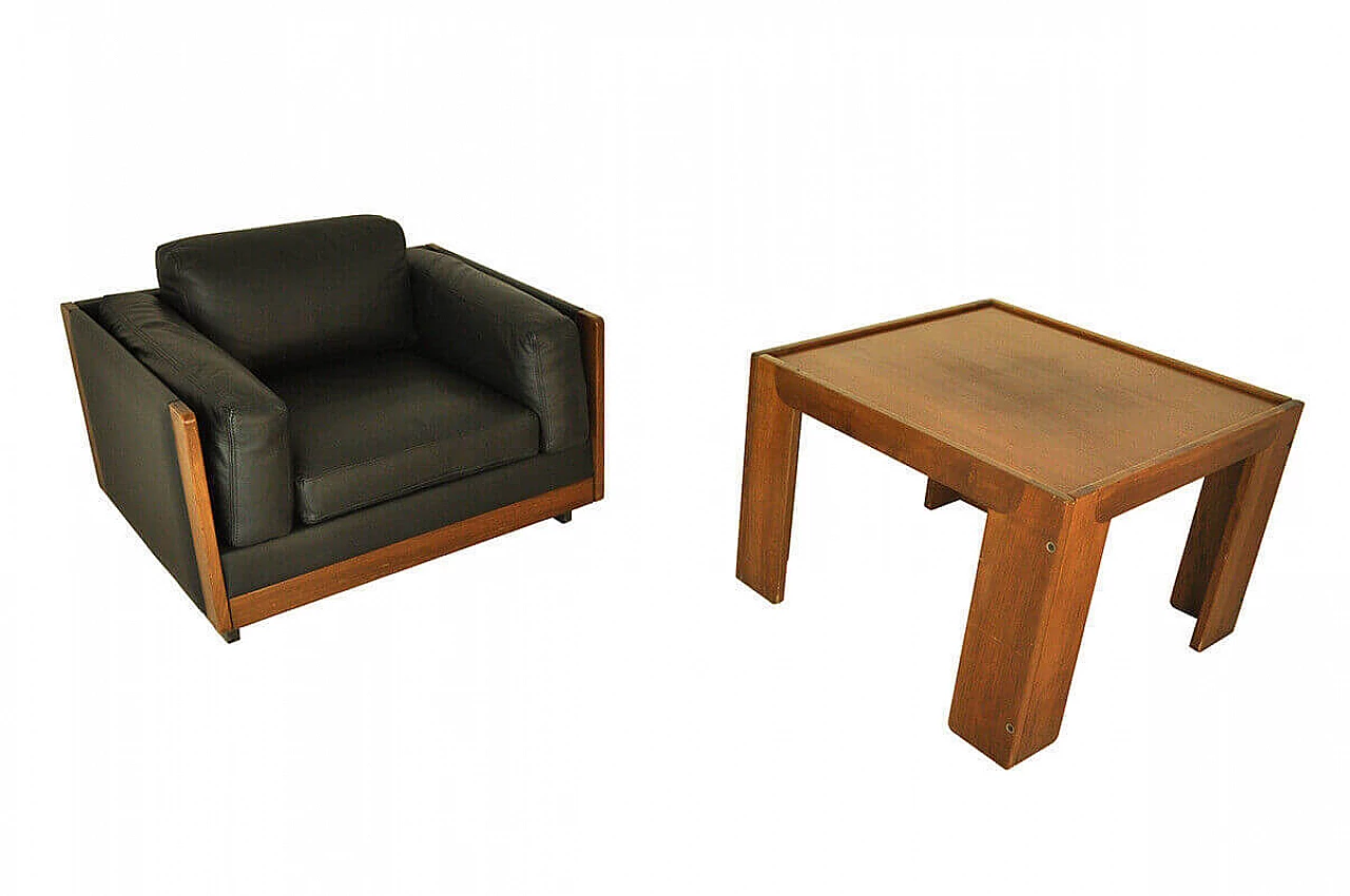 Poltrona e Tavolino 920 di Afra e Tobia Scarpa per Cassina, 1966 1091108