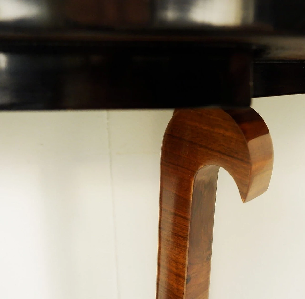 Consolle Art Déco italiana e specchio, noce 1091174