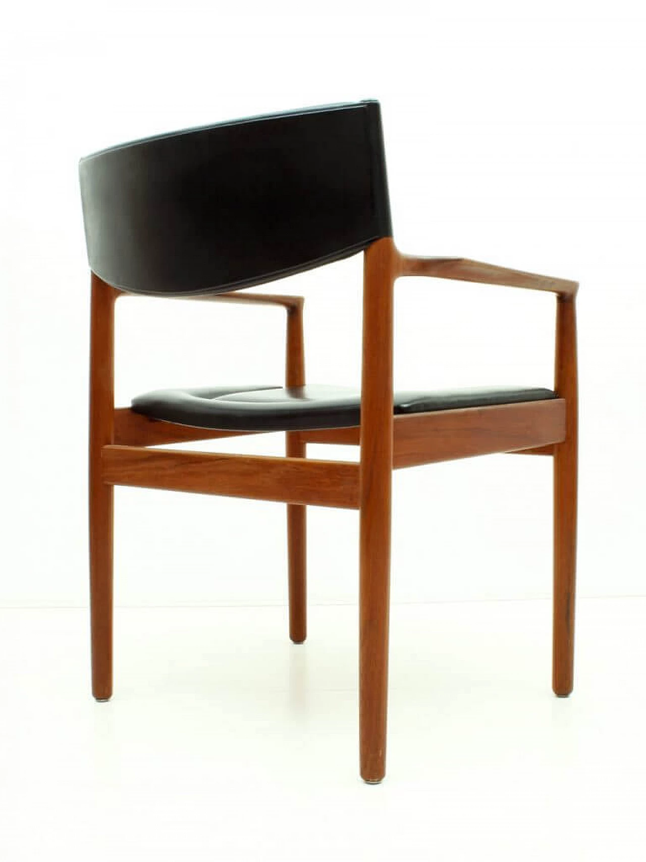 Danish teak and skai armchair from Vamo Sønderborg, 1960s 1091226