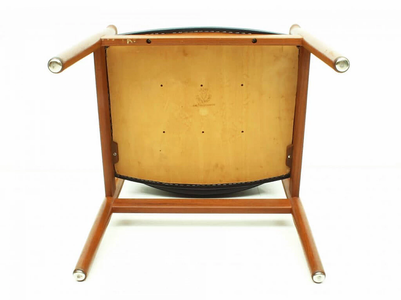 Danish teak and skai armchair from Vamo Sønderborg, 1960s 1091231