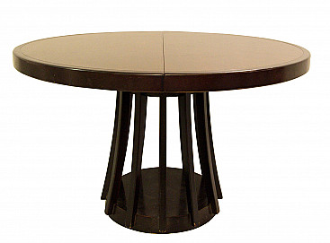 Extending mahogany table by Angelo Mangiarotti for La fonte dei mobili, 1972