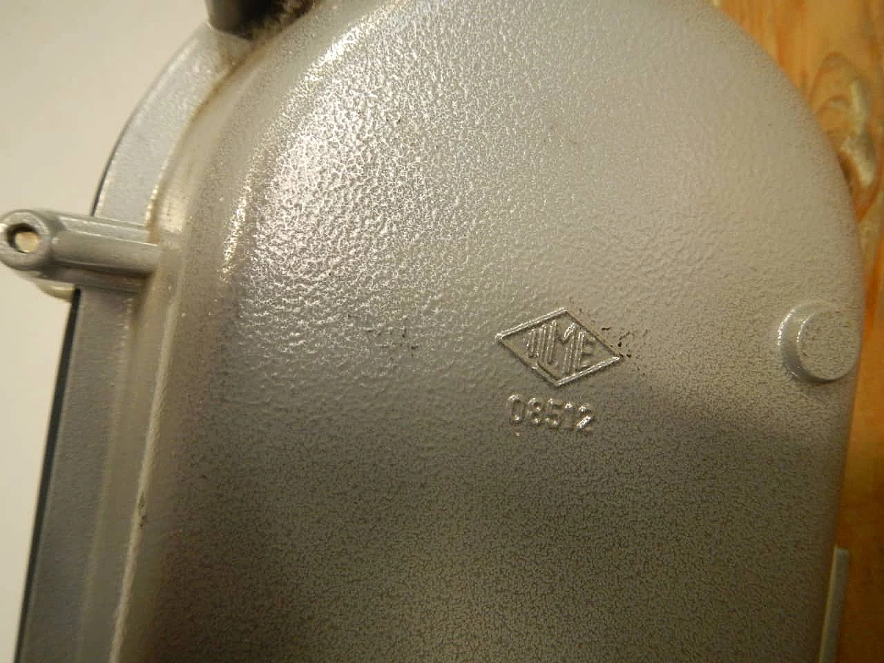 Wall industrial lamp in turtle shaped metal, 80s 1091754