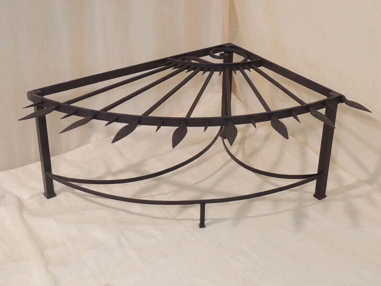 Wrought iron coffee table created with a 19th century Milanese divider 1091807