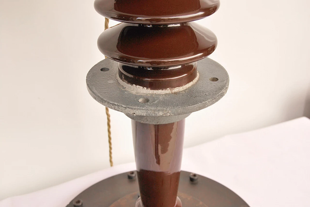 Lamp made with red ceramic insulator, 50s 1091887