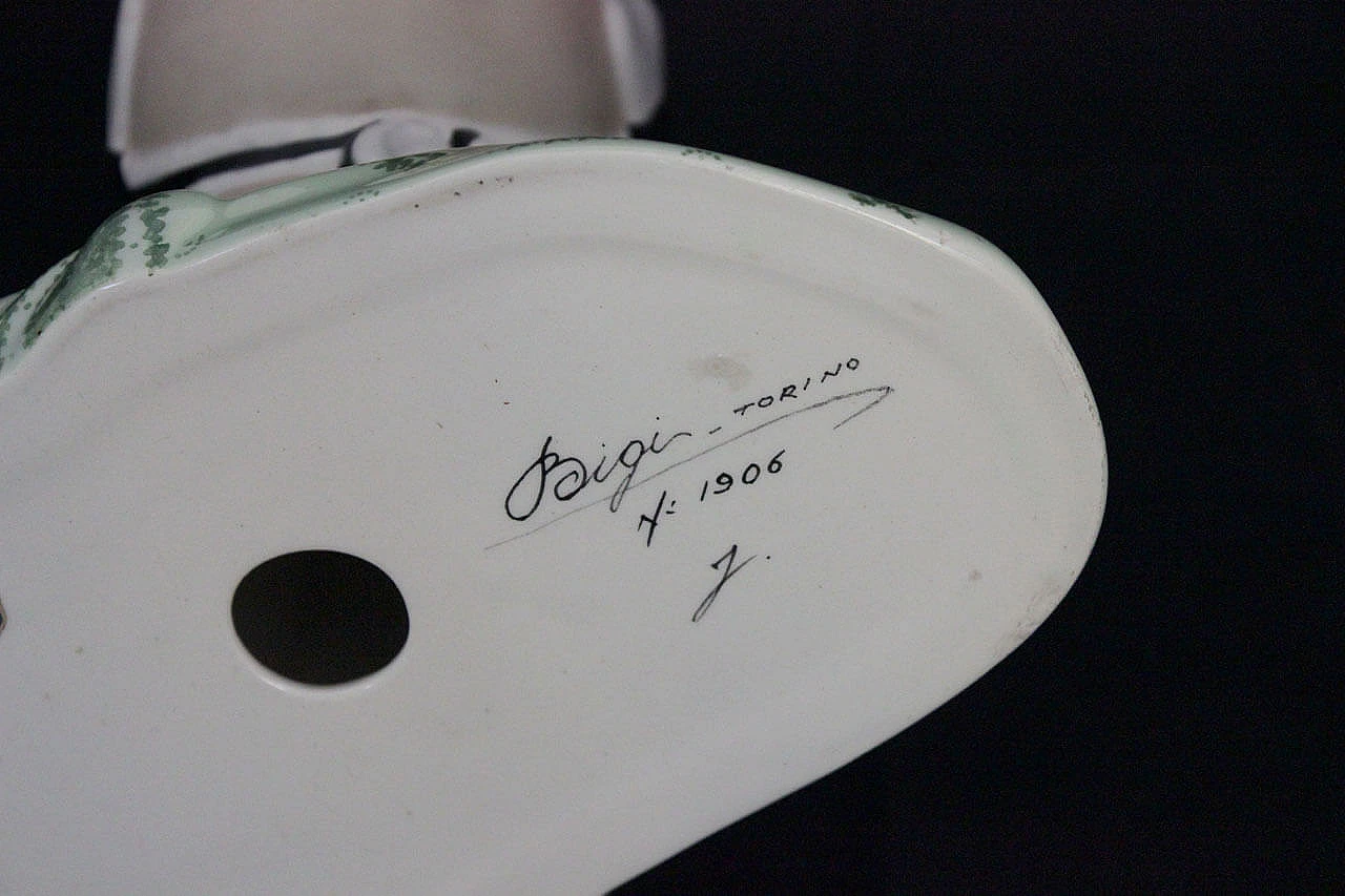 Ceramic bust of a girl, Bigi Torino, 1940s 1092569