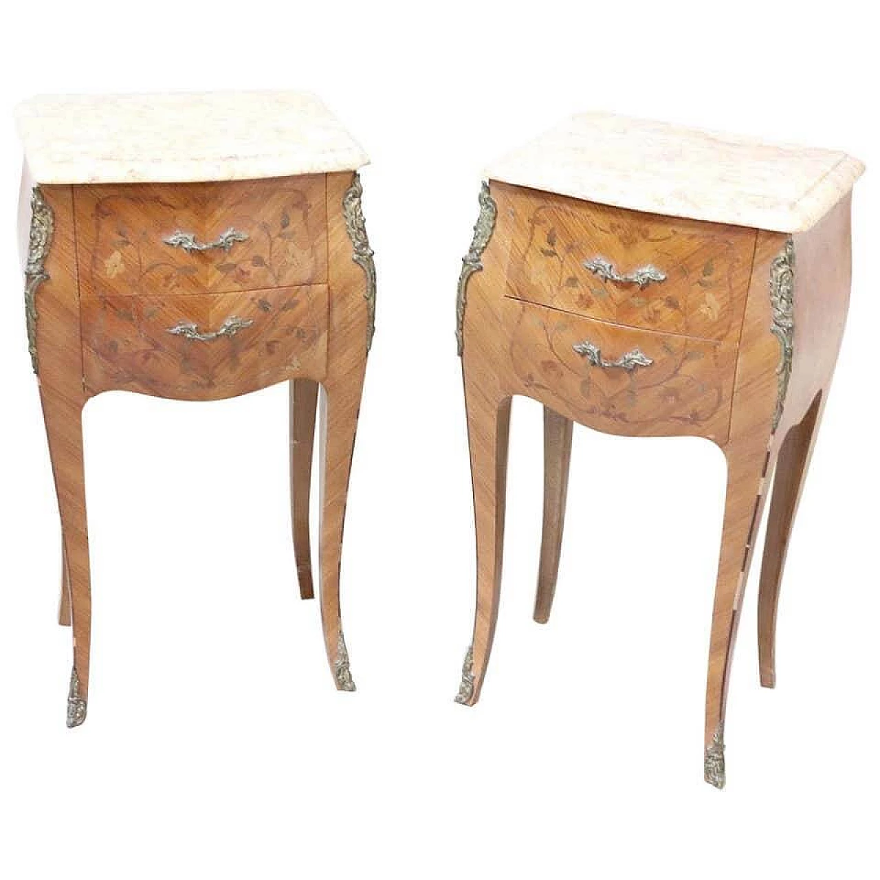 Pair of antique Louis XV style bedside tables 1092794