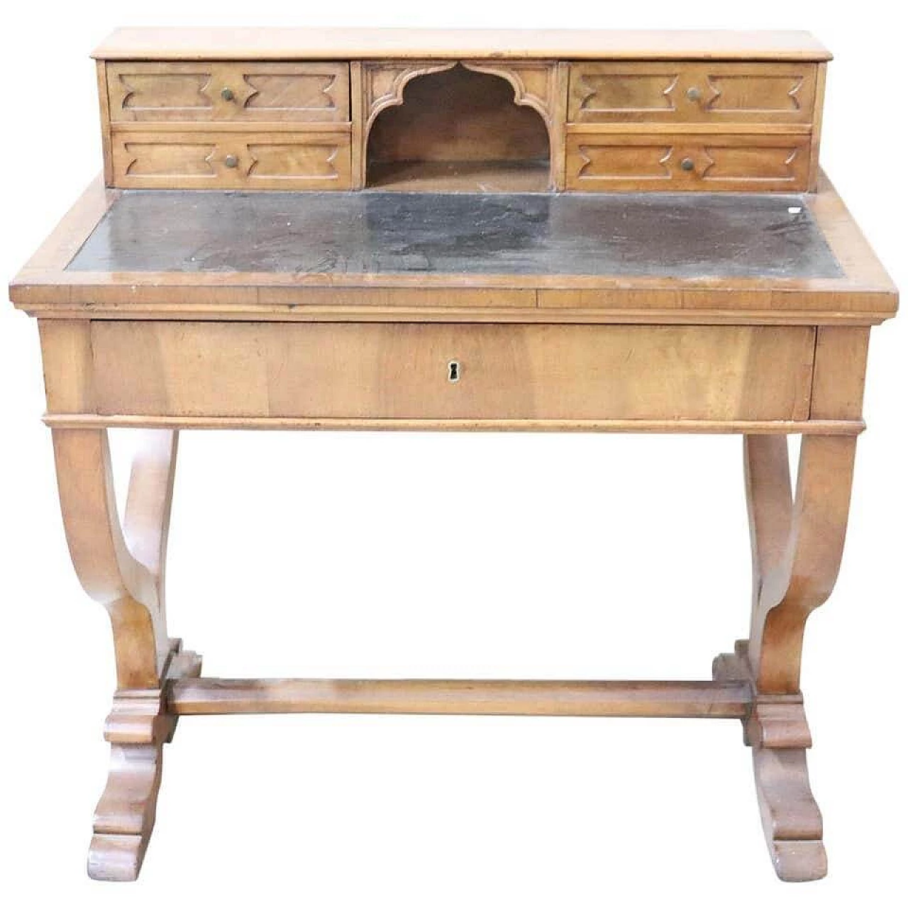 Antique walnut desk from the Charles X era, 19th century 1092809