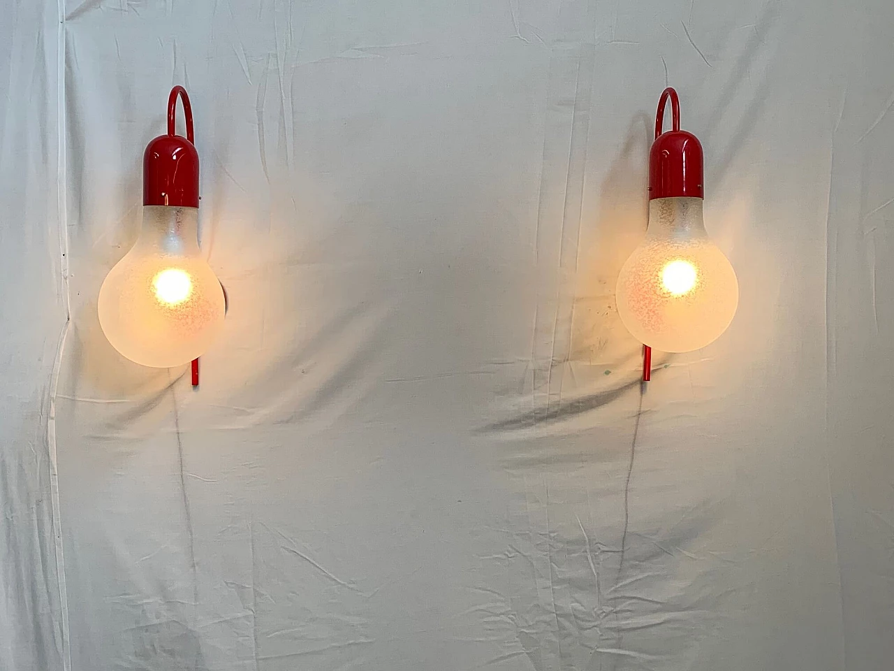 Pair of wall sconce Stilux Milano, 60s 1093629