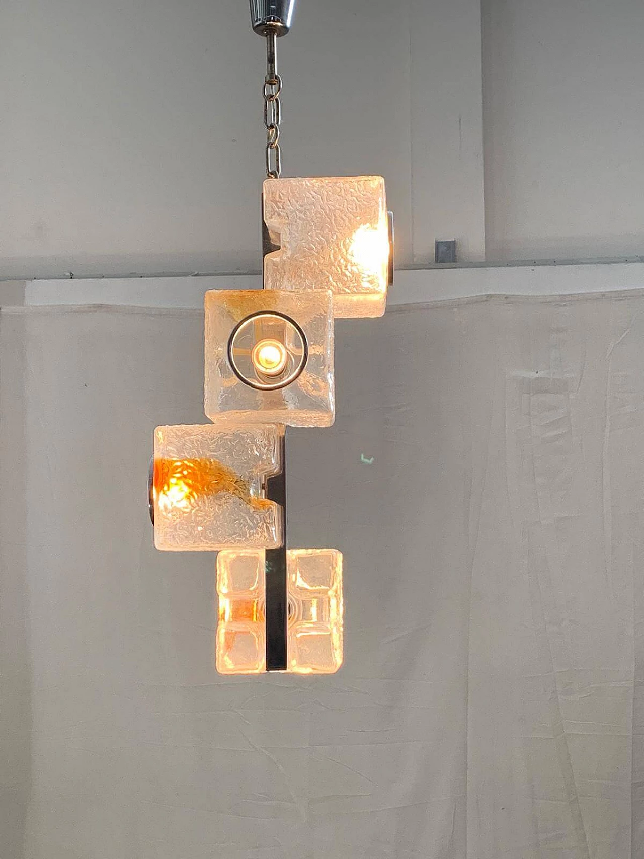 Lampadario in vetro di Murano, Toni Zuccheri per Veart 1093986