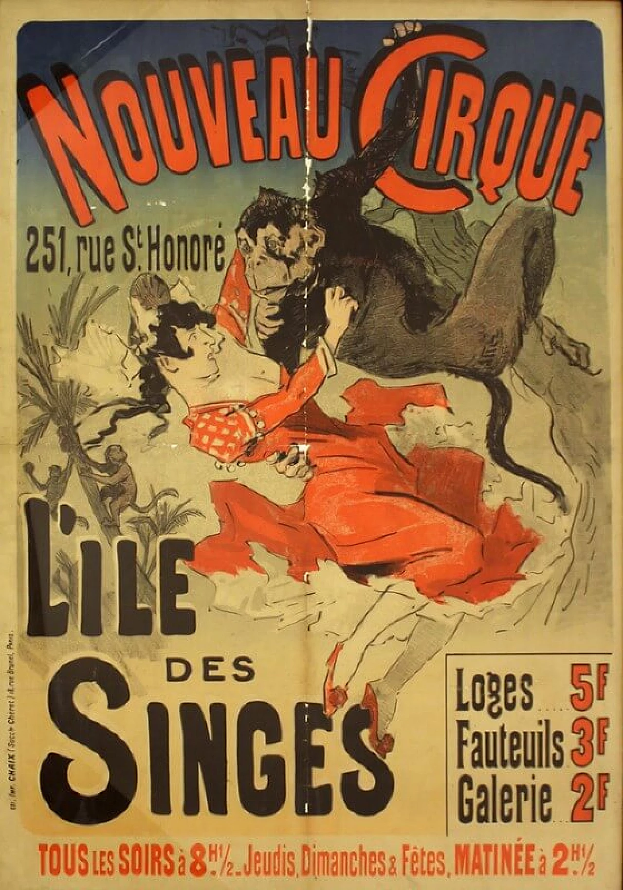 Litografia originale Nuoveau Cirque di Jules Chéret 1094029
