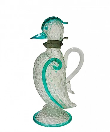 Murano glass jug in the shape of Archimedes Seguso's Duck in the 60s