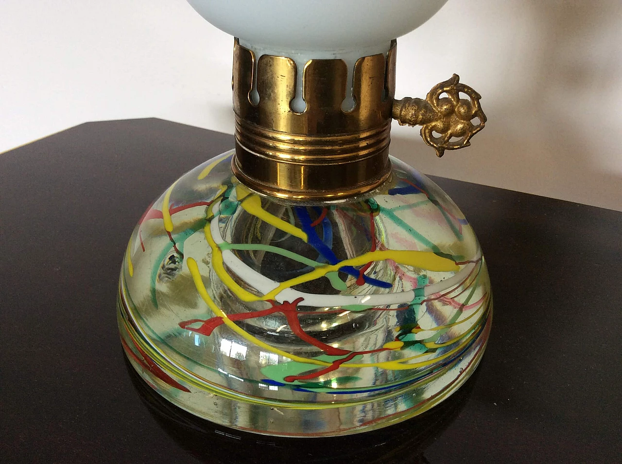 Lampada da tavolo in vetro di Murano di Dino Martens per Aureliano Toso, anni '50 1094253