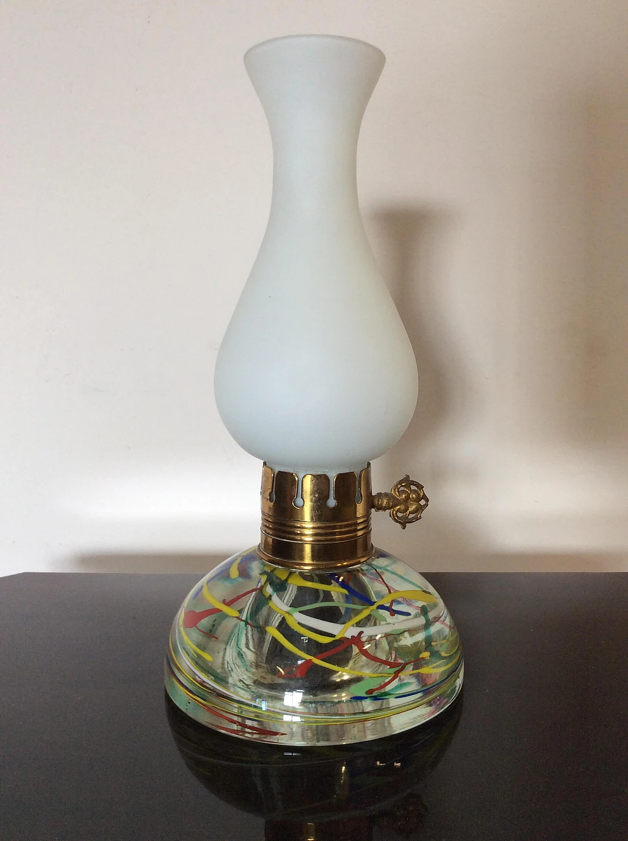 Lampada da tavolo in vetro di Murano di Dino Martens per Aureliano Toso, anni '50 1094254