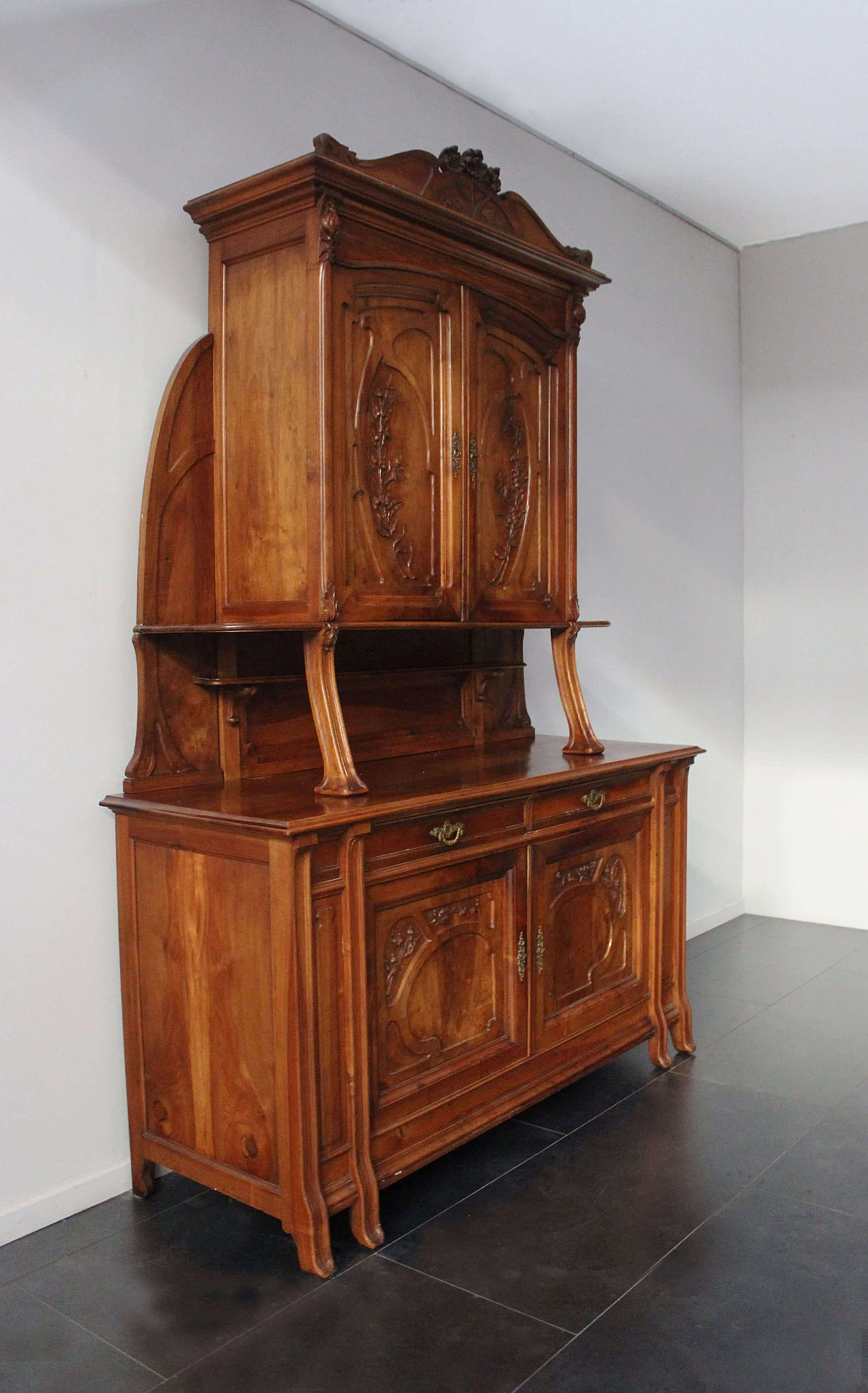 Set per sala da pranzo in ciliegio Art Nouveau di Pierre Mathieu, inizio '900 1094441