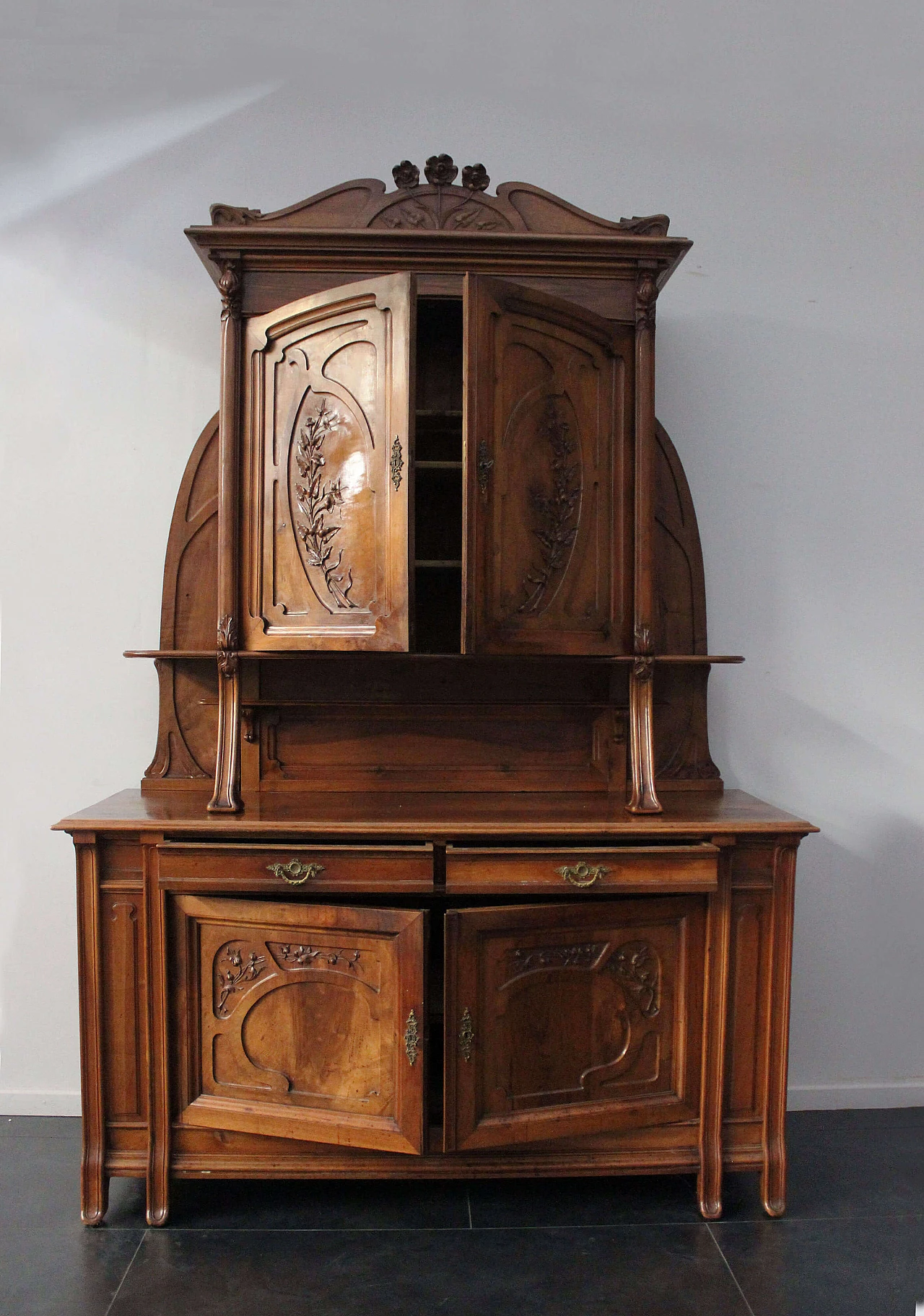 Set per sala da pranzo in ciliegio Art Nouveau di Pierre Mathieu, inizio '900 1094443