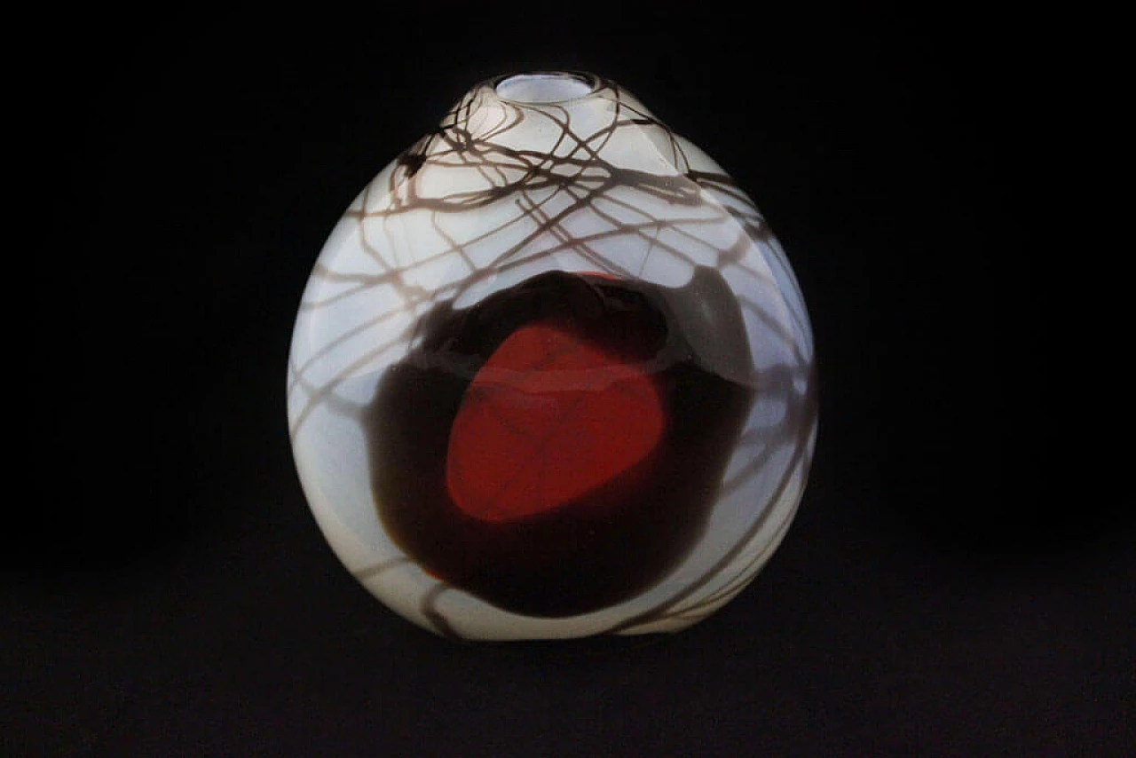 Russian opaline glass vase by Shushkanov Ludmilla and Dimitri Shushkanov, 1970s 1094582
