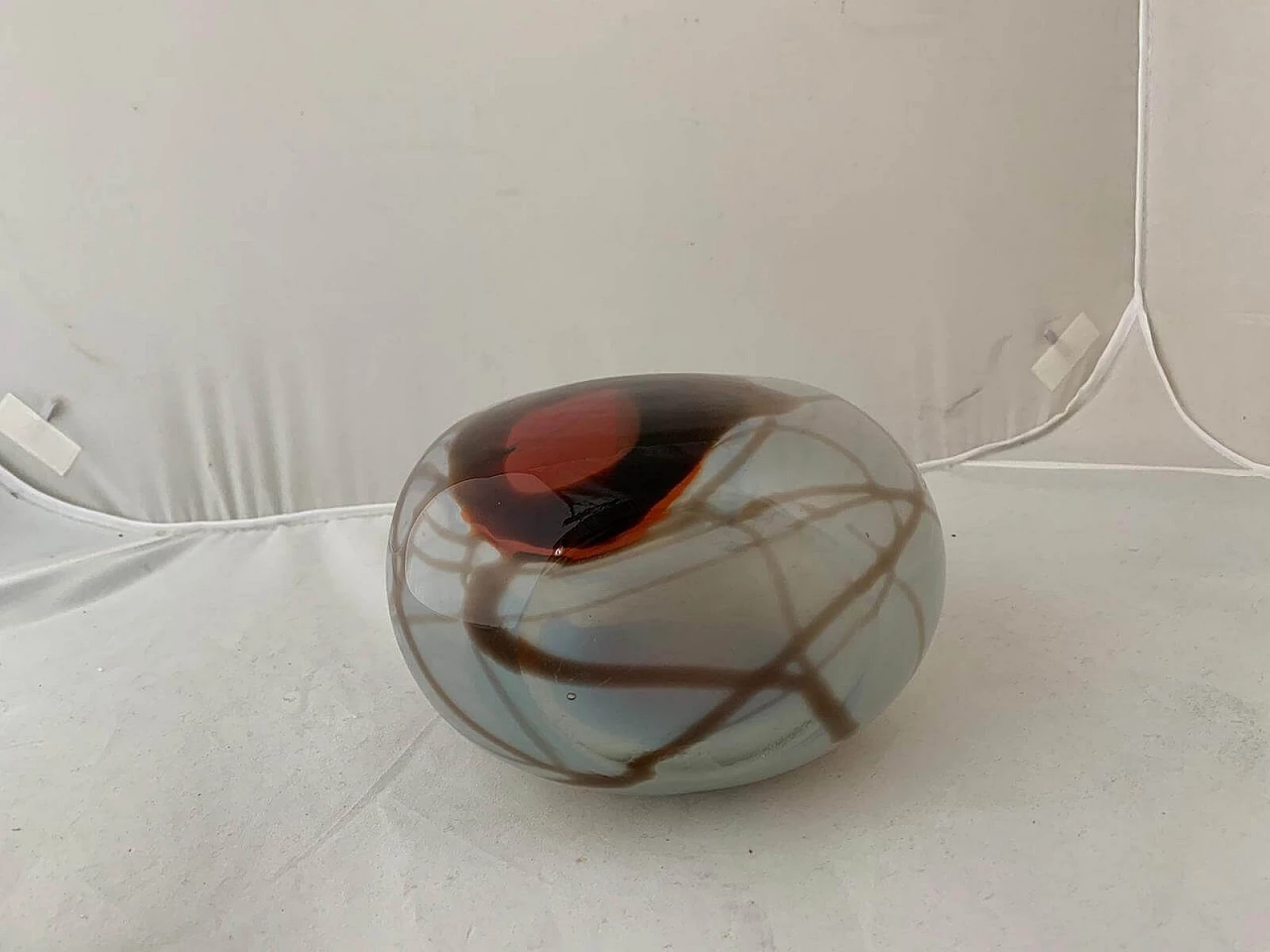 Russian opaline glass vase by Shushkanov Ludmilla and Dimitri Shushkanov, 1970s 1094590