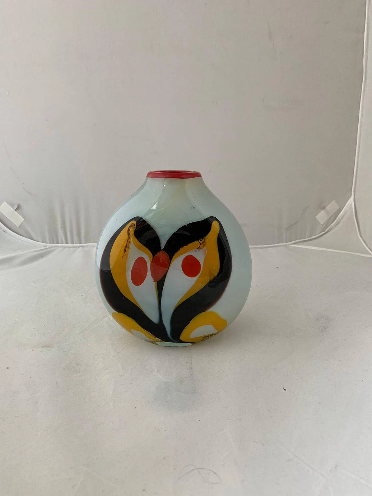 Opaline glass vase by Ludmilla & Dimitri Shushkanov, 1970s 1094595