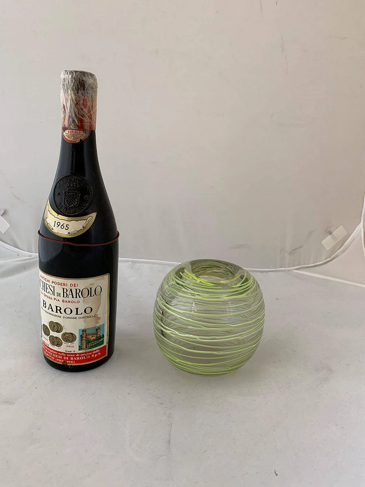 Vaso di vetro russo, anni '60 1094605