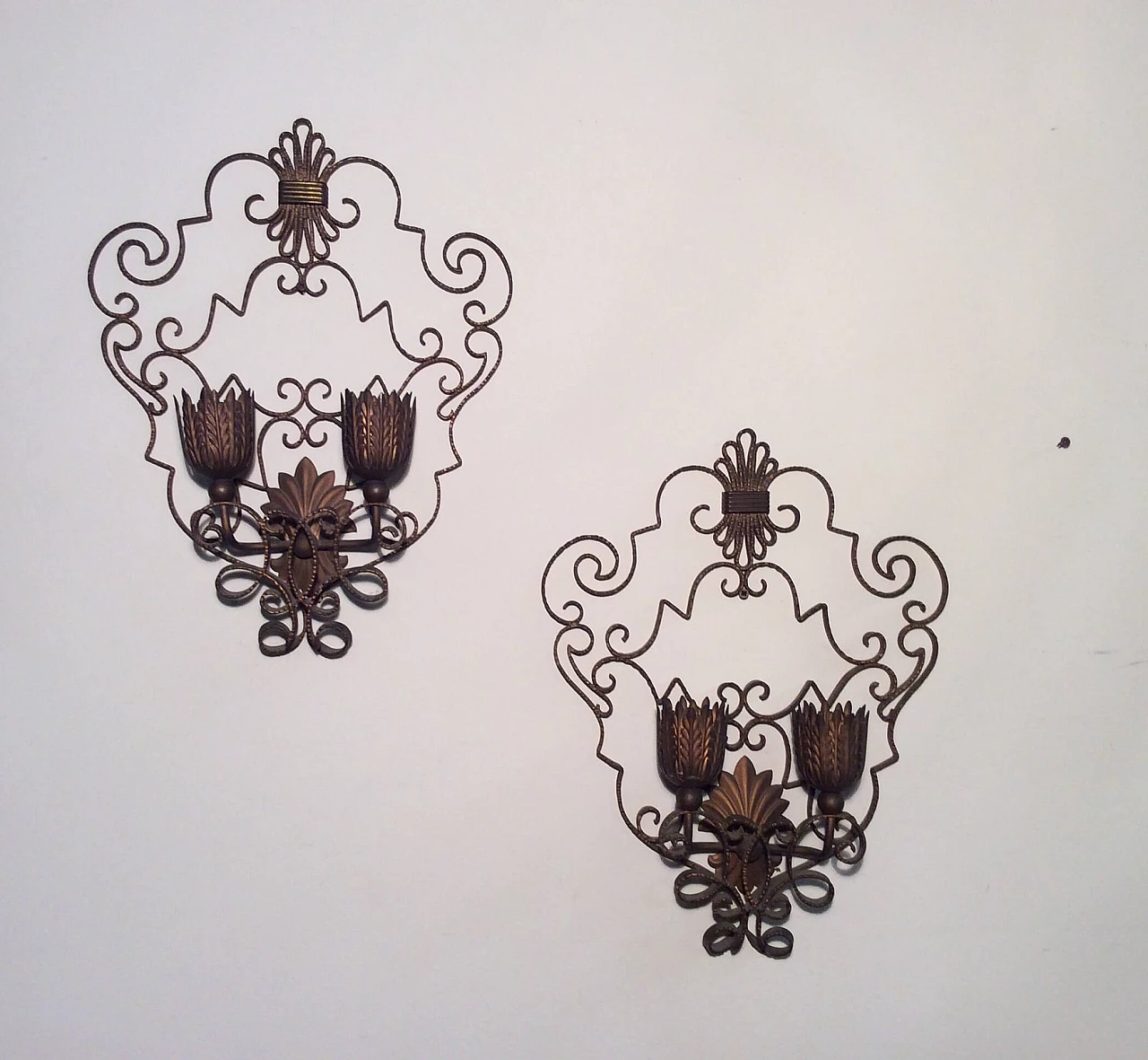 Pair of iron apliques, 1940s 1095058